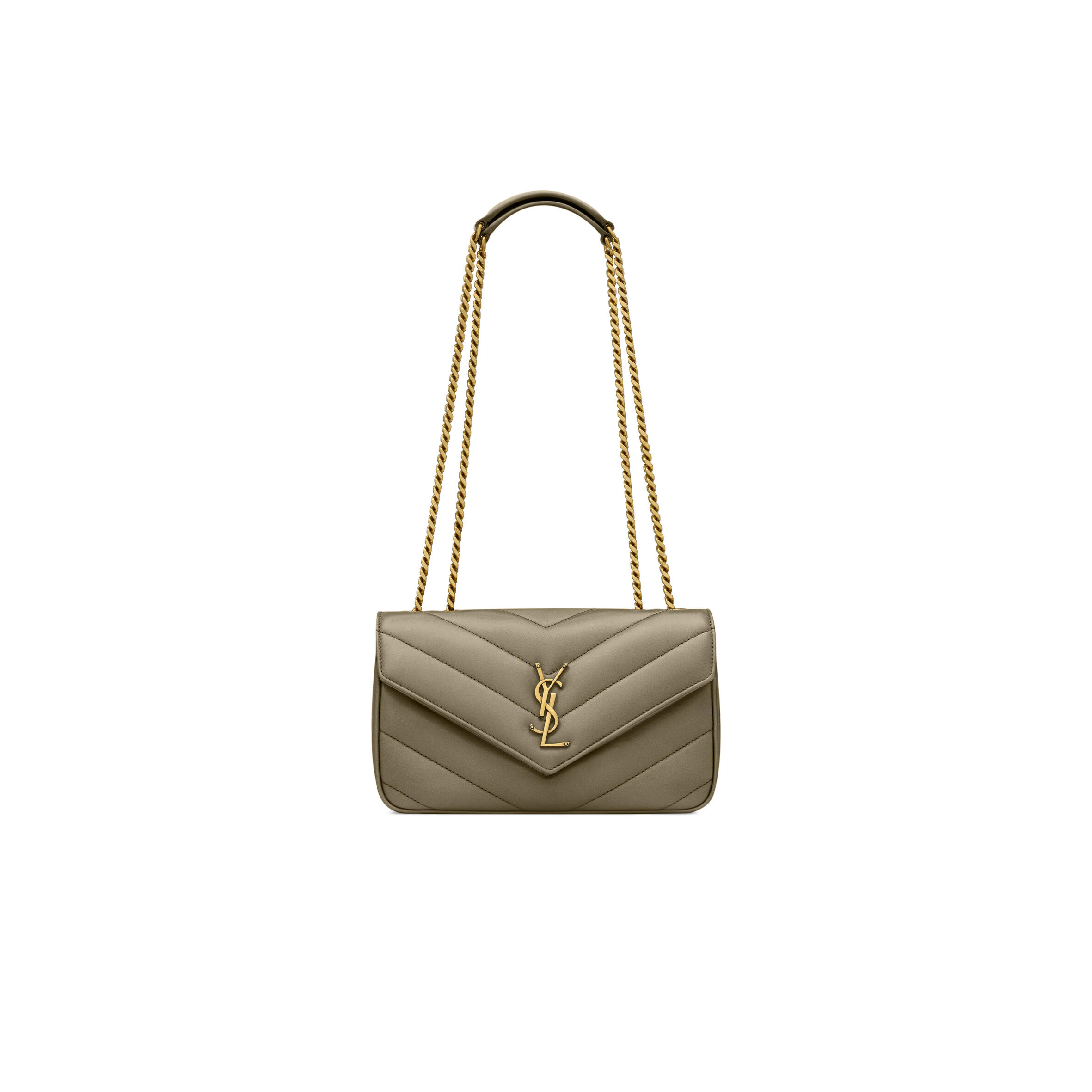 YSL LOULOU SMALL IN MATELASSÉ LAMBSKIN 801437AAEAX3775 (24*14*6cm)